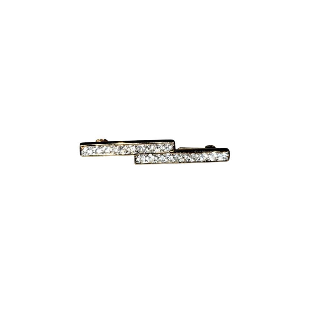 Monet Gold Tone Double Bar Brooch